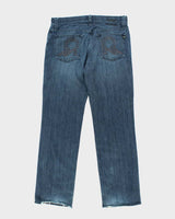 Vintage Y2K Rock &amp; Revival Dark Wash Gothic Bootcut Jeans - W38 L35