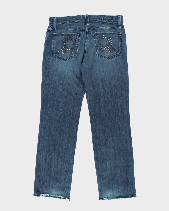 Vintage Y2K Rock & Revival Dark Wash Gothic Bootcut Jeans - W38 L35