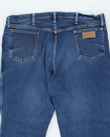 Vintage 90's Wrangler Dark Wash Straight Leg Jeans - W38 L32