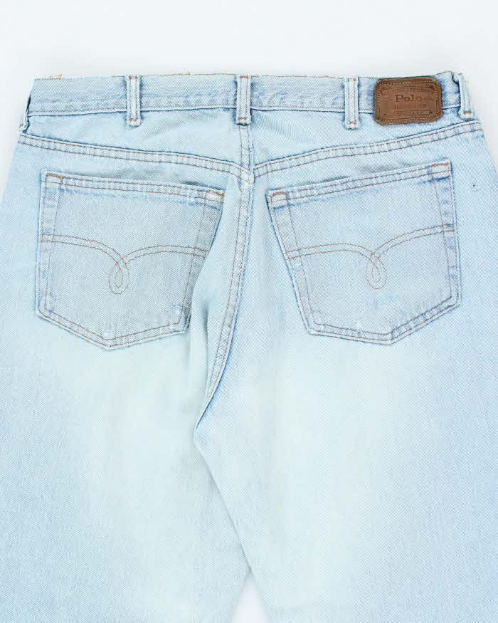 Vintage 90's Polo Jeans Ultra Light Wash Straight Leg Jeans - W34 L34