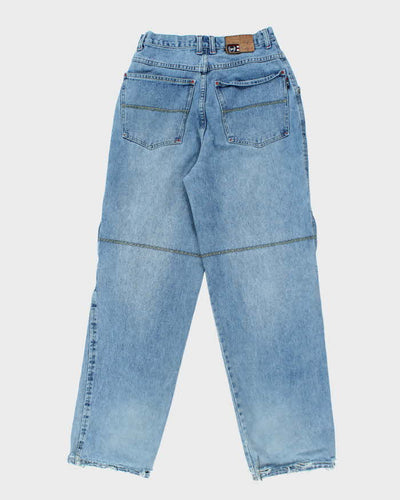 Vintage Y2K Phat Farm Heavyweight Baggy Embroidered Light Wash Jeans - W28 L32