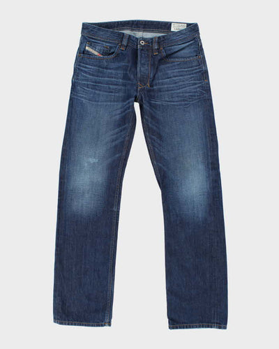 Vintage Y2K Diesel Relaxed Straight Fit Rigid Dark Wash Jeans - W34 L33