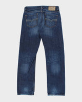 Vintage Y2K Diesel Relaxed Straight Fit Rigid Dark Wash Jeans - W34 L33