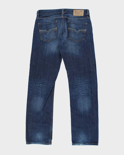 Vintage Y2K Diesel Relaxed Straight Fit Rigid Dark Wash Jeans - W34 L33