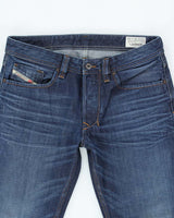 Vintage Y2K Diesel Relaxed Straight Fit Rigid Dark Wash Jeans - W34 L33