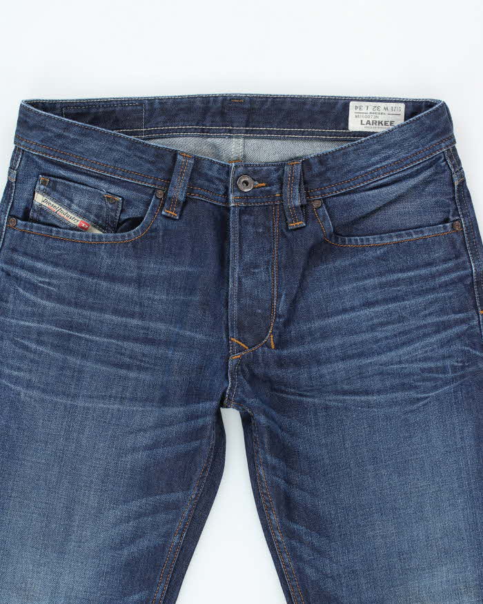 Vintage Y2K Diesel Relaxed Straight Fit Rigid Dark Wash Jeans - W34 L33