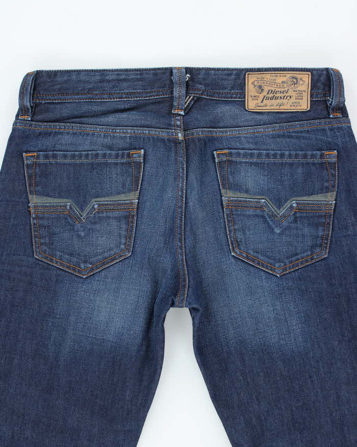 Vintage Y2K Diesel Relaxed Straight Fit Rigid Dark Wash Jeans - W34 L33