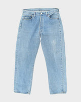 Vintage 90's Levi's Light Wash Relaxed Fit Selvedge Jeans - W32 L28