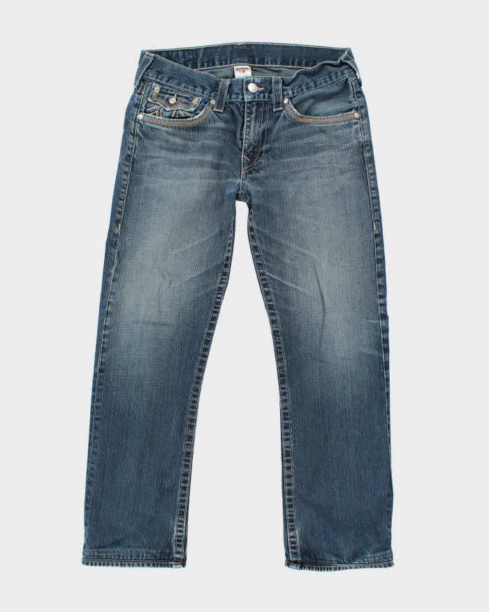 Vintage Y2K True Religion Dark Wash Straight Leg Jeans - W34 L30