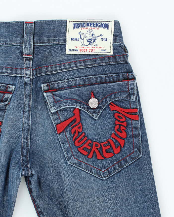 Vintage Y2K True Religion Embroidered Dark Wash Bootcut Jeans - W32 L32