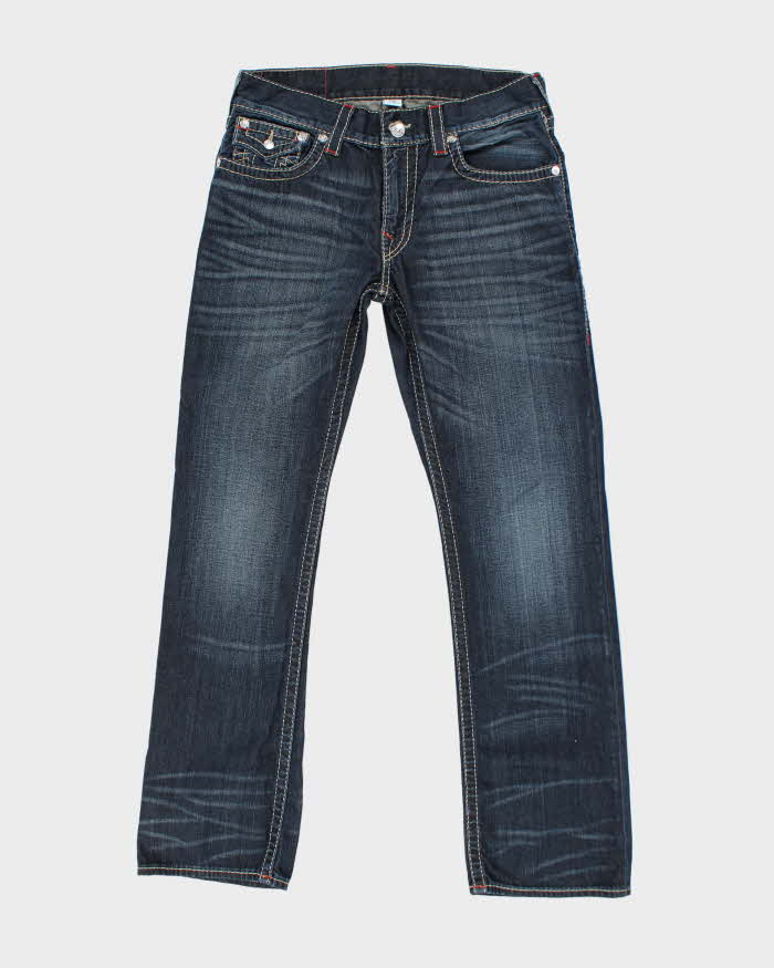 Vintage Y2K True Religion Dark Wash Straight Leg Jeans - W32 L30