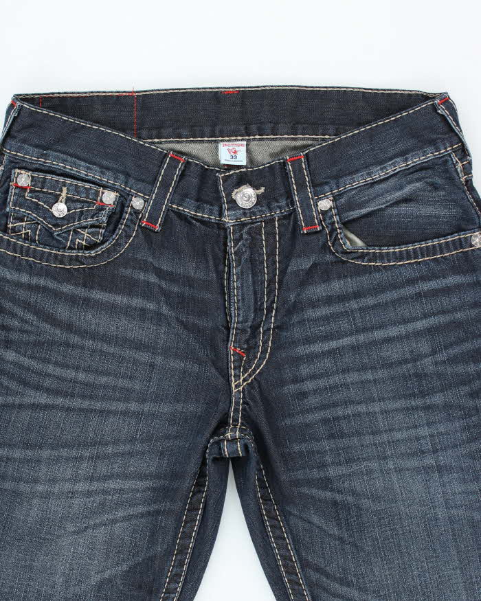 Vintage Y2K True Religion Dark Wash Straight Leg Jeans - W32 L30