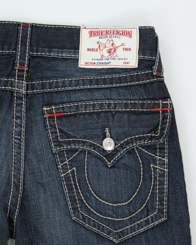 Vintage Y2K True Religion Dark Wash Straight Leg Jeans - W32 L30