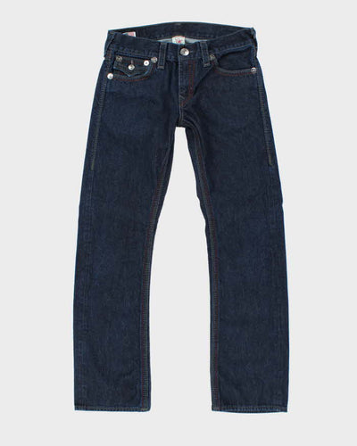 Vintage Y2K True Religion Dark Raw Wash Straight Leg Jeans - W34 L33