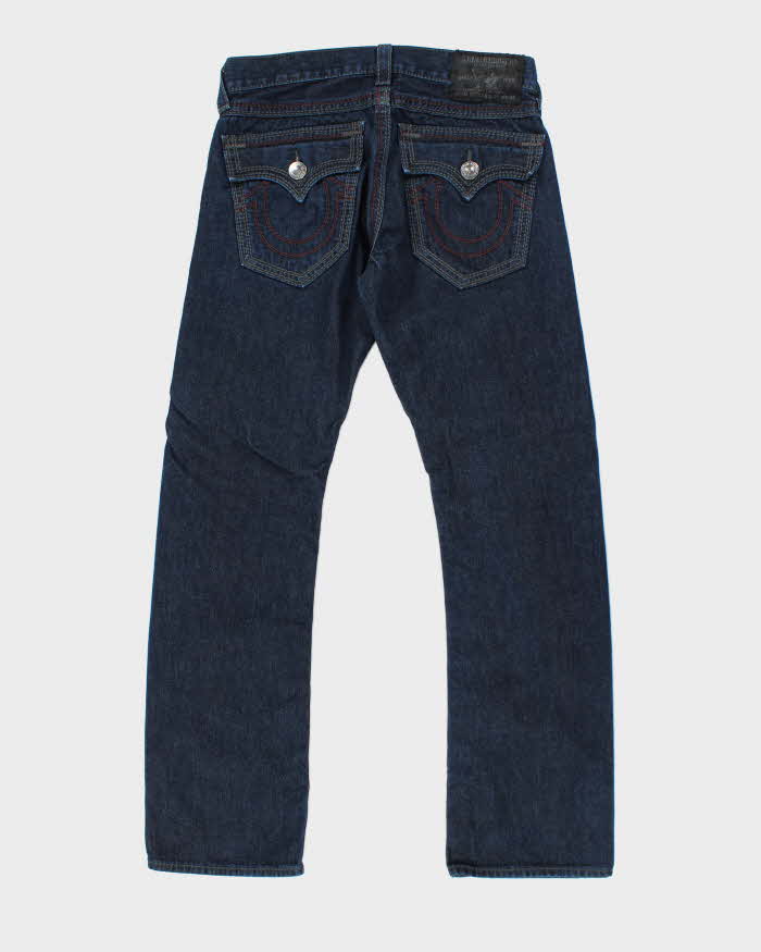 Vintage Y2K True Religion Dark Raw Wash Straight Leg Jeans - W34 L33