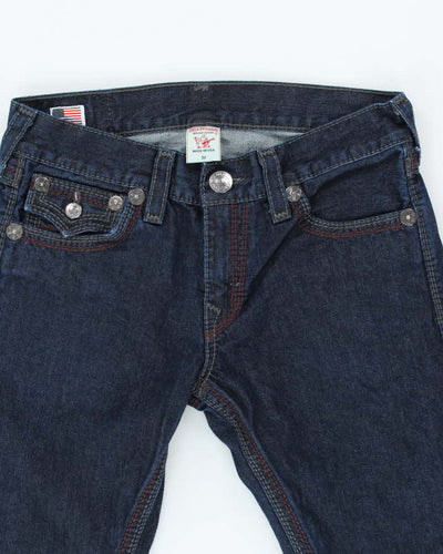 Vintage Y2K True Religion Dark Raw Wash Straight Leg Jeans - W34 L33
