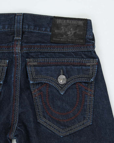 Vintage Y2K True Religion Dark Raw Wash Straight Leg Jeans - W34 L33