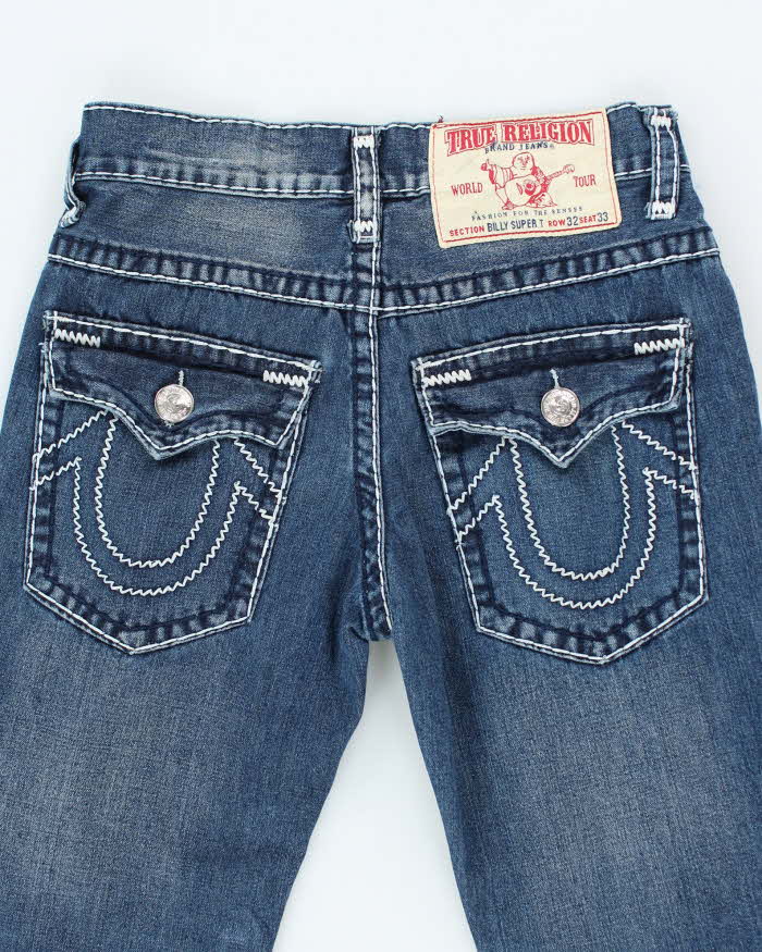 Vintage Y2K True Religion Medium Wash Straight Leg Jeans - W28 L28