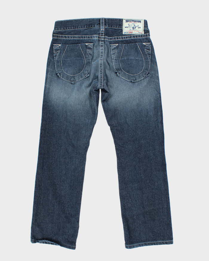 Vintage Y2K True Religion Medium Wash Straight Leg Jeans - W34 L32