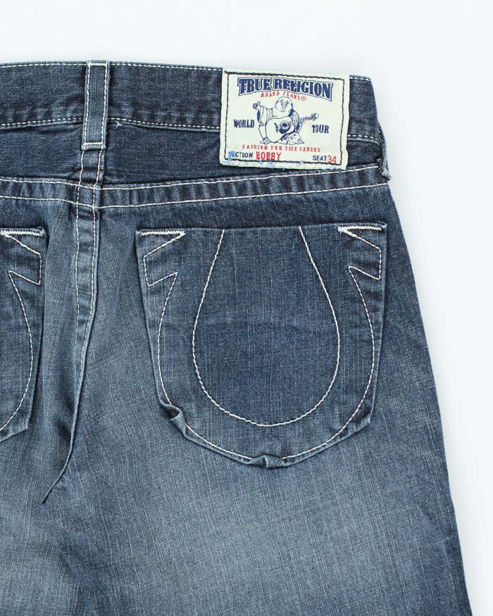 Vintage Y2K True Religion Medium Wash Straight Leg Jeans - W34 L32