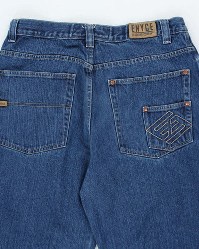 Vintage 2000's Enyce Wide Leg Dark Wash Denim Jeans - W32 L30