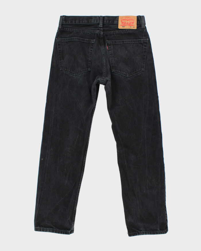Vintage Levi's 501 Black Dark Wash Straight Fit Jeans - W30 L27