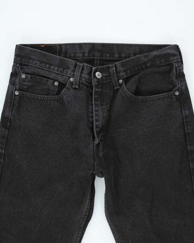 Vintage Levi's 501 Dark Black Wash Straight Fit Jeans - W32 L29