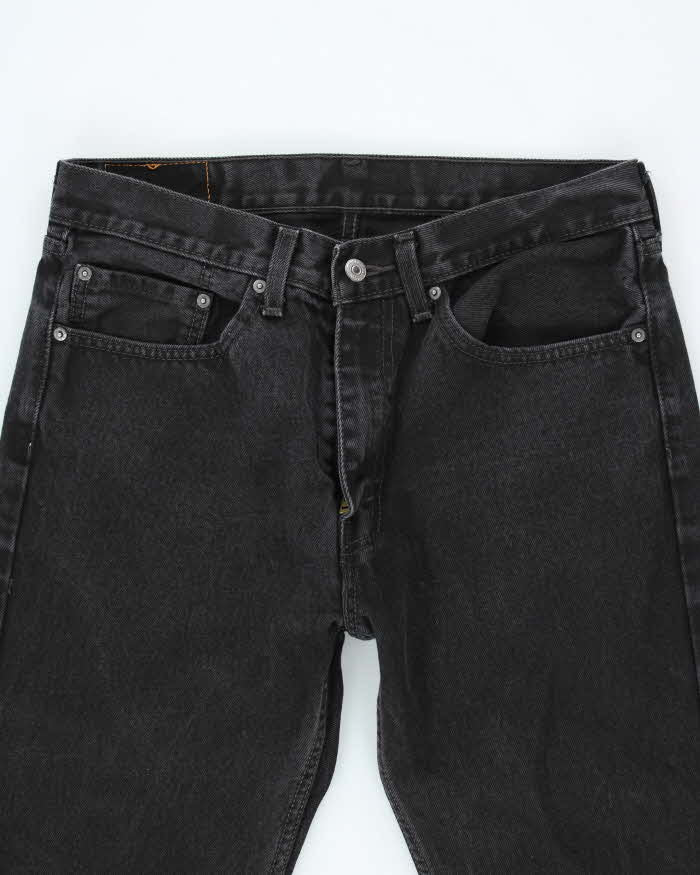 Vintage Levi's 501 Dark Black Wash Straight Fit Jeans - W32 L29