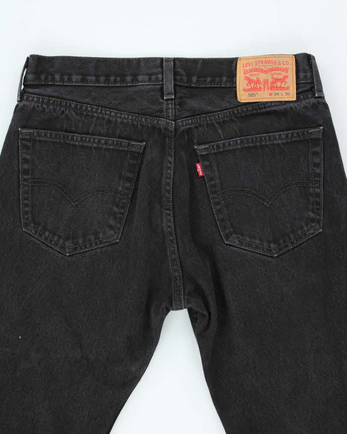 Vintage Levi's 501 Dark Black Wash Straight Fit Jeans - W32 L29