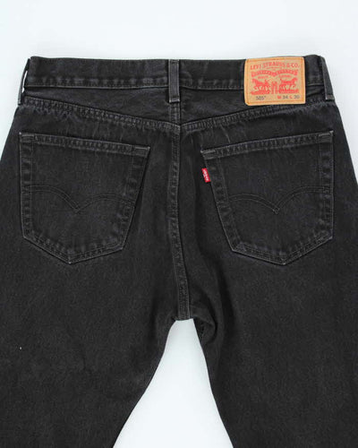 Vintage Levi's 501 Dark Black Wash Straight Fit Jeans - W32 L29