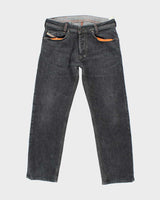 Vintage Y2k 00s Diesel Black Straight Legs Jeans - W34 L29