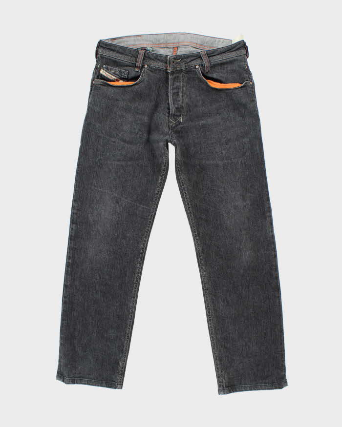 Vintage Y2k 00s Diesel Black Straight Legs Jeans - W34 L29