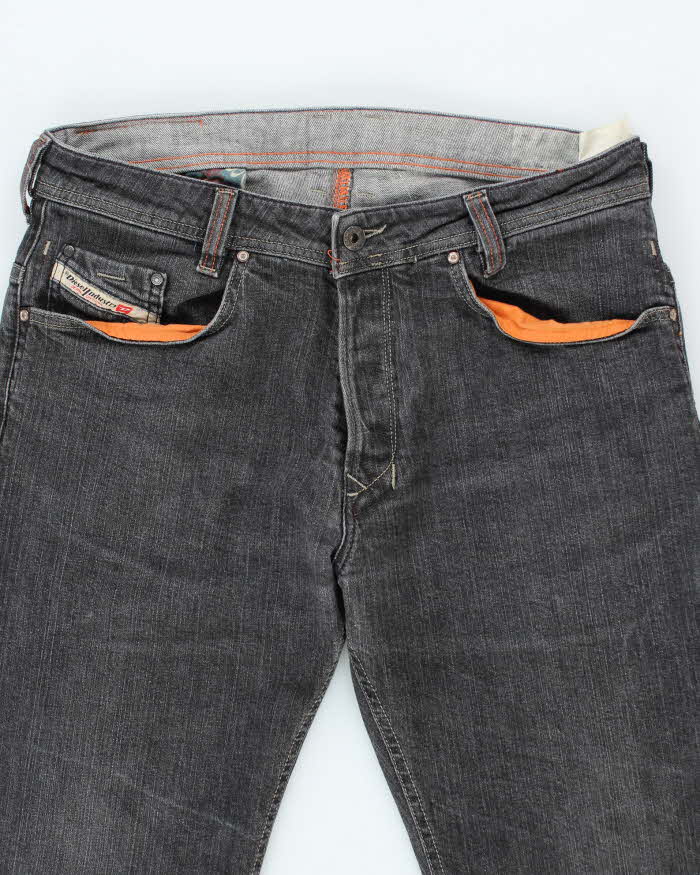 Vintage Y2k 00s Diesel Black Straight Legs Jeans - W34 L29