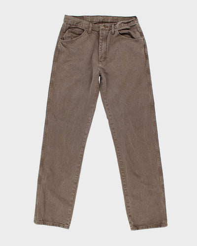 Vintage 90's Wrangler Faded Brown Wash Straight Leg Jeans - W30 L33