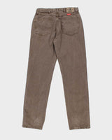 Vintage 90's Wrangler Faded Brown Wash Straight Leg Jeans - W30 L33