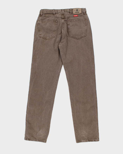 Vintage 90's Wrangler Faded Brown Wash Straight Leg Jeans - W30 L33