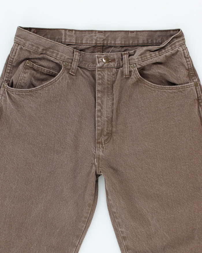 Vintage 90's Wrangler Faded Brown Wash Straight Leg Jeans - W30 L33