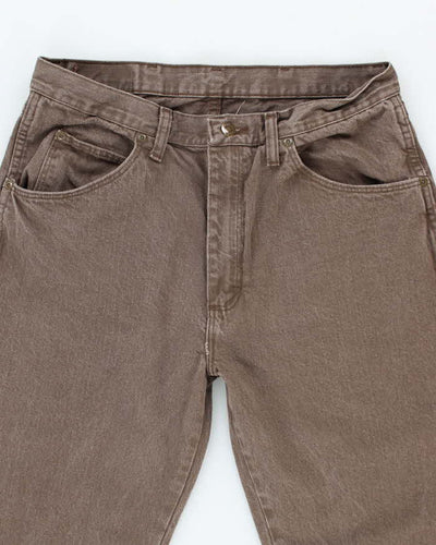 Vintage 90's Wrangler Faded Brown Wash Straight Leg Jeans - W30 L33