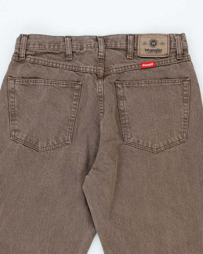 Vintage 90's Wrangler Faded Brown Wash Straight Leg Jeans - W30 L33