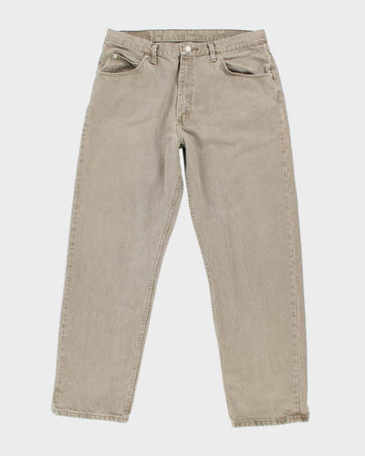 Vintage 90's Wrangler Faded Light Beige Wash Straight Leg Jeans - W34 L31