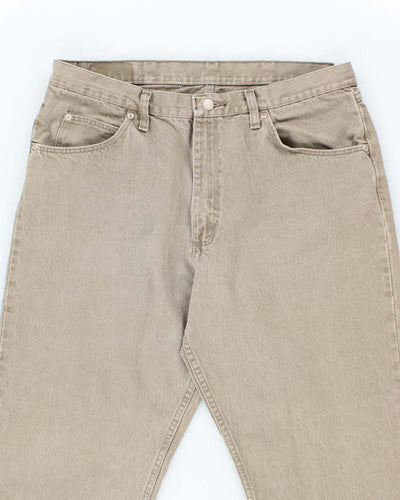 Vintage 90's Wrangler Faded Light Beige Wash Straight Leg Jeans - W34 L31