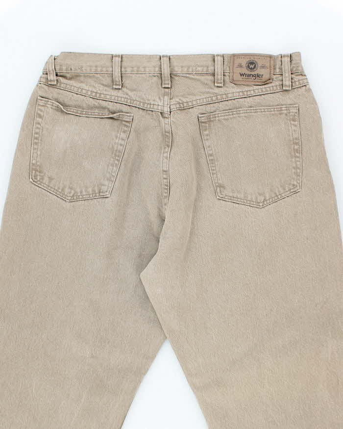 Vintage 90's Wrangler Faded Light Beige Wash Straight Leg Jeans - W34 L31