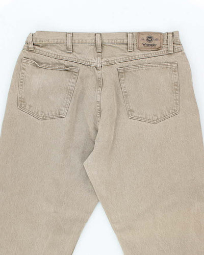 Vintage 90's Wrangler Faded Light Beige Wash Straight Leg Jeans - W34 L31
