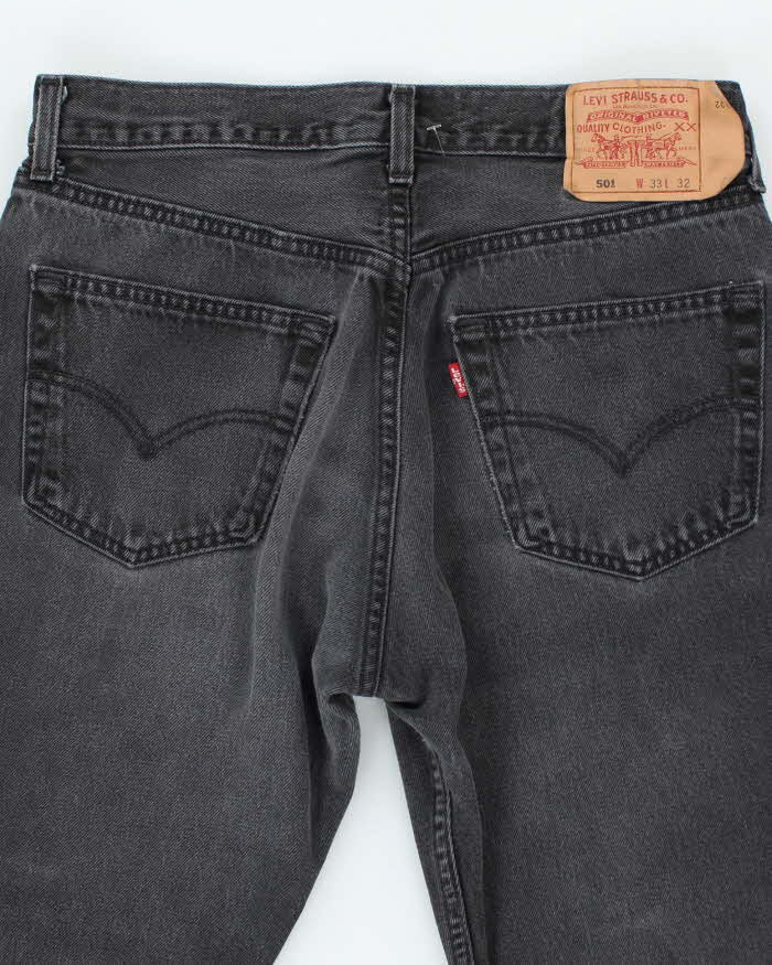 Vintage 90's Levi's 501 Dark Grey Wash Denim Jeans - W32 L30