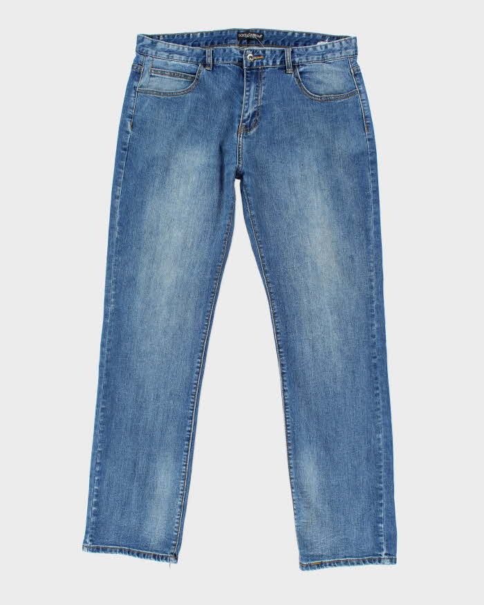 Vintage Y2K Dolce & Gabbana Straight Leg Medium Wash Jeans - W36 L31