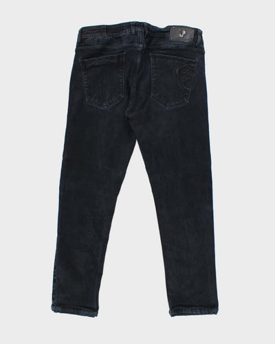 Vintage Y2K Versace Black Wash Slim Fit Jeans - W33 L26