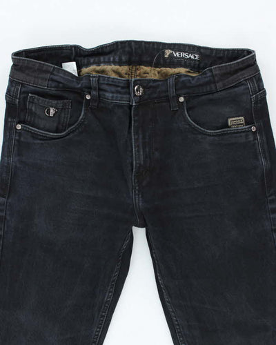 Vintage Y2K Versace Black Wash Slim Fit Jeans - W33 L26