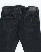 Vintage Y2K Versace Black Wash Slim Fit Jeans - W33 L26