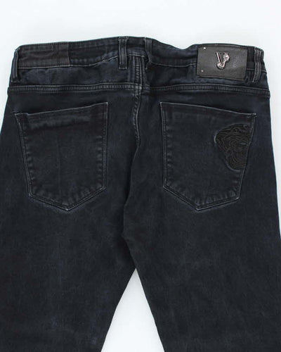 Vintage Y2K Versace Black Wash Slim Fit Jeans - W33 L26