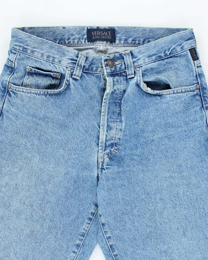 Vintage 90's Versace Couture Medium Wash Straight Leg Jeans - W30 L29